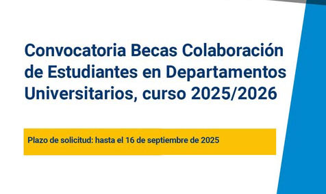 Becas de Colaboración de estudiantes en Departamentos universitarios
